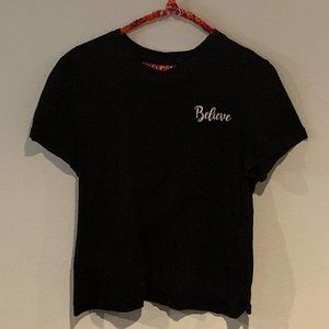 Black Cropped Graphic T Vibe N'